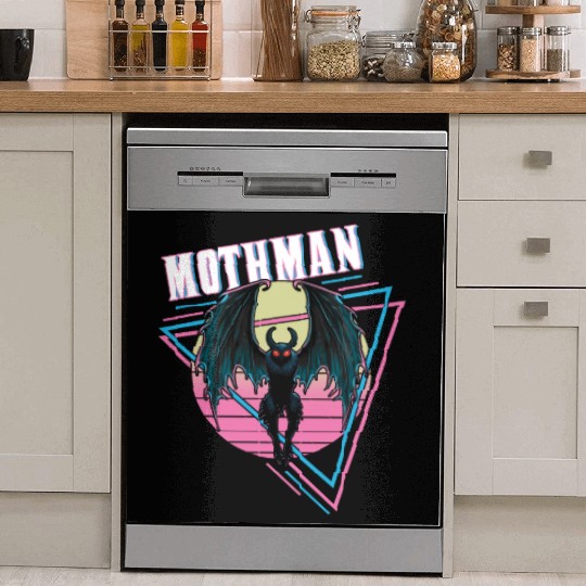 Mothman Retro Vintage Monster Creepy Cryptid Dish Washer Covers