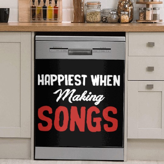 Happiest When Making Songs Writer Karaoke Dish Washer Covers