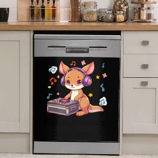 "Kanga-groove to the Beat" DJ Kangaroo Design Dish Washer Covers