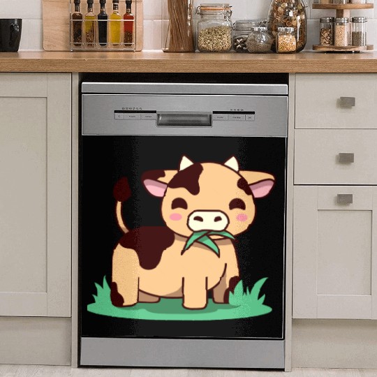 Cute Kawaii Cow Farm Animals Lover Design Dish Washer Covers