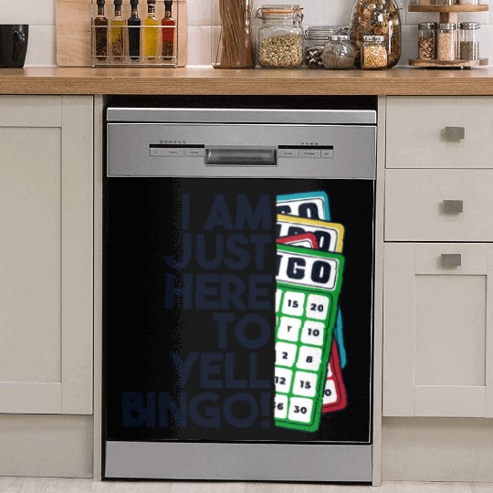 Just Here To Yell Bingo Professional Caller Dish Washer Covers