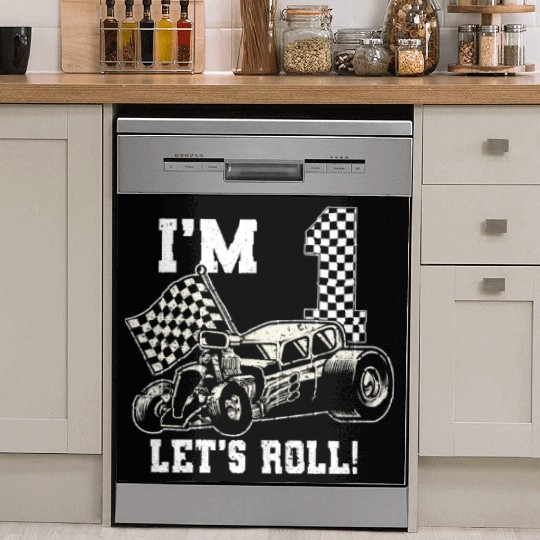 Kids Race Racing 1st Birthday Boy 1 One Toddler Dish Washer Covers