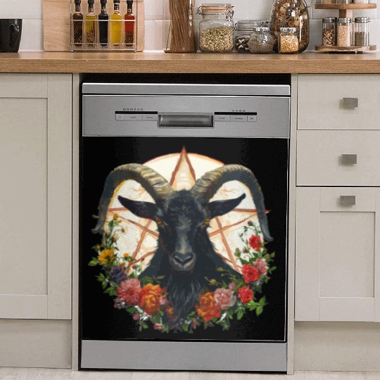 Goat Lucifer Occult Devil Satan For a Heavy Metal Dish Washer Covers