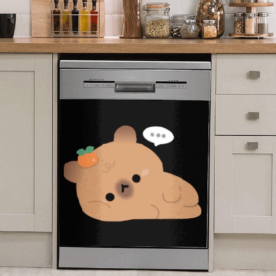 Tired Capybara Dish Washer Covers