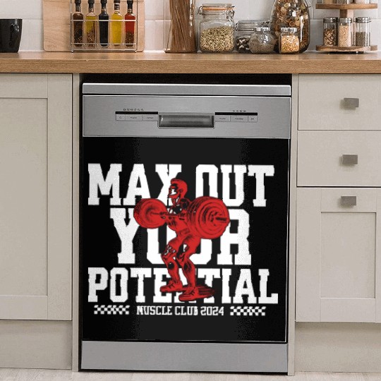 Max Out Your Potential Muscle Club 2024 Gym Dish Washer Covers