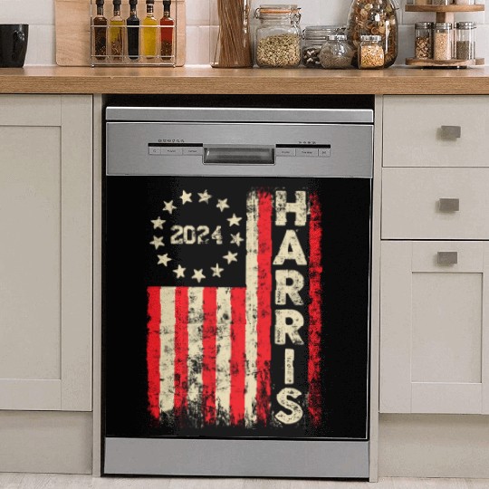 Kamala Harris 2024 For President Campaign US Flag Dish Washer Covers