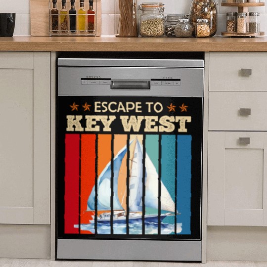 Florida ESCAPE TO KEY-WEST Sailing Outfit Dish Washer Covers