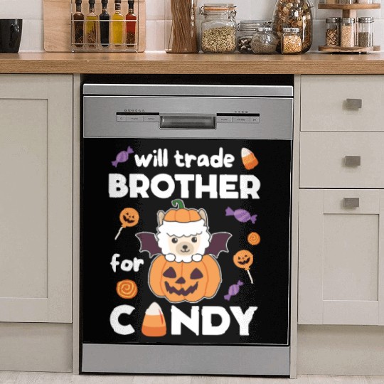 Alpaca Halloween Trade Brother For Candy Dish Washer Covers