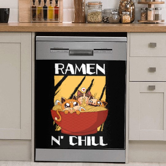 Cute Kawaii Cat Ramen Bowl Japanese Noodle Soup Dish Washer Covers