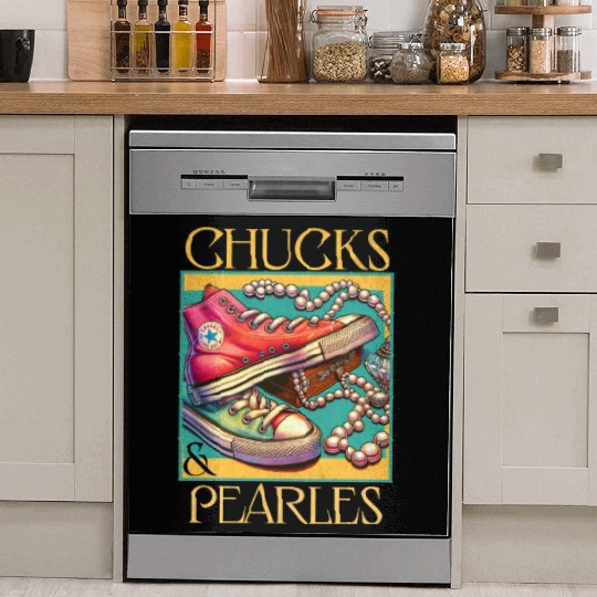 Chucks And Pearls I'M With Her Kamala Dish Washer Covers