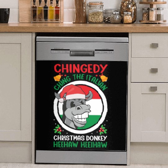 Christmas Donkey Italian Xmas Funny Santa Claus Dish Washer Covers