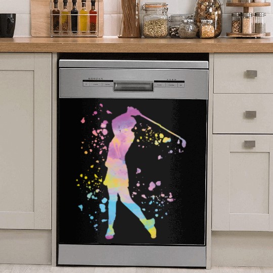 Golfer Colorsplash Kids Miniature Golf Dish Washer Covers