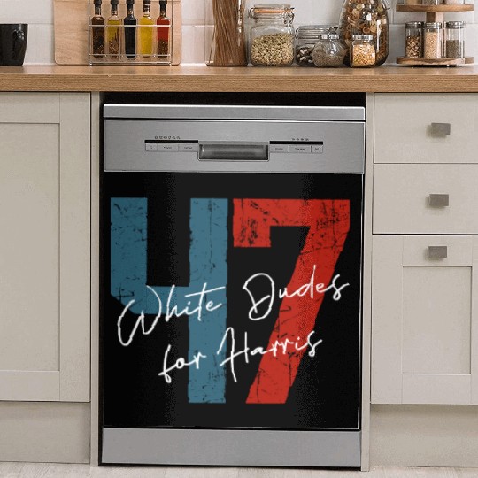 White Dudes For Harris Kamala Harris 2024 47th Dish Washer Covers