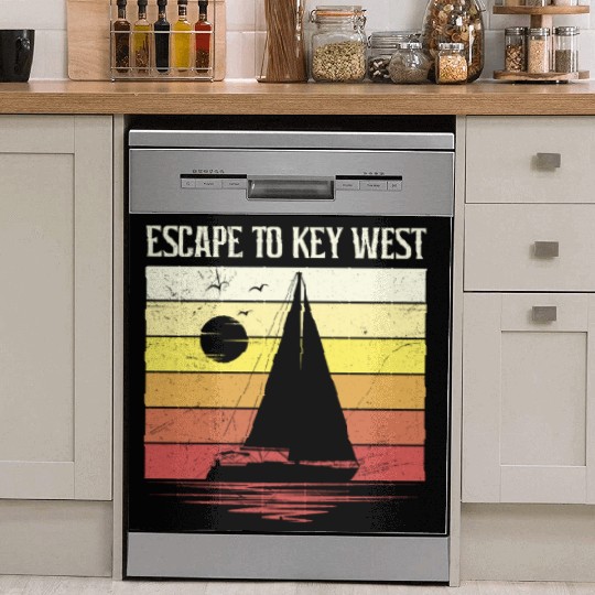 Florida ESCAPE TO KEY-WEST Sailing Florida Dish Washer Covers