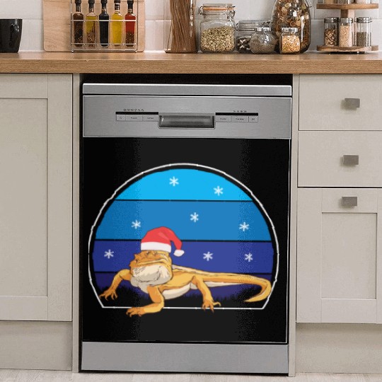 Iguana Christmas Light Sweater Funny Animals Lover Dish Washer Covers