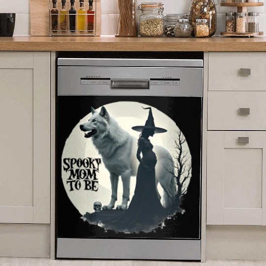 Spooky Mom To Be Baby Announcement Dish Washer Covers