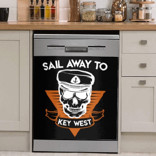 Florida Keys SAIL AWAY TO KEY-WEST Sailing Outfit Dish Washer Covers