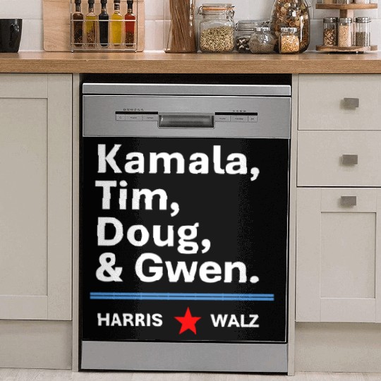 Harris & Walz | Kamala, Tim, Doug & Gwen Dish Washer Covers