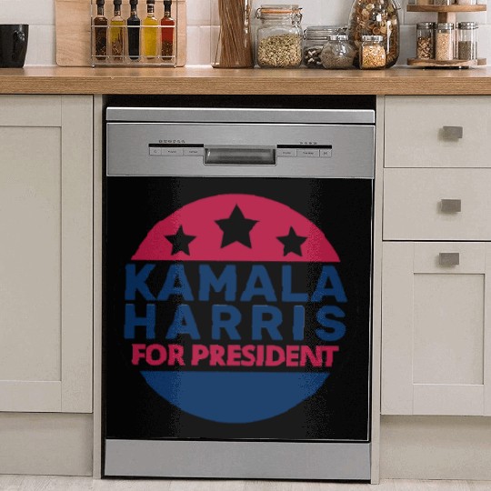 Kamala Harris For President Button 2024 Dish Washer Covers