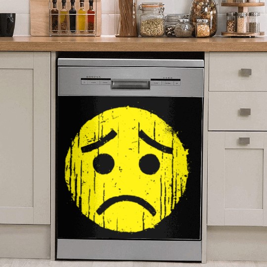 Depressed Emoticon Dish Washer Covers