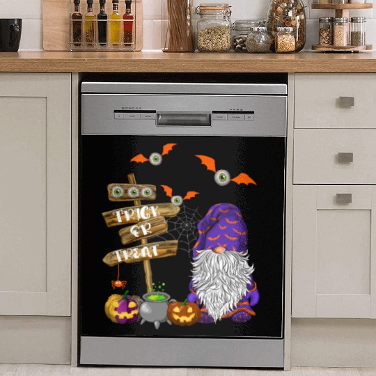 Cute Halloween Gnome Spooky Trick Or Treat Dish Washer Covers
