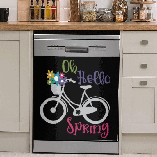 Oh Hello Spring Cycle Flower Season Dish Washer Covers