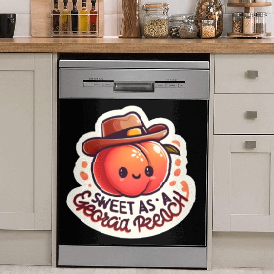 Sweet as a Georgia Peach Sticker Dish Washer Covers