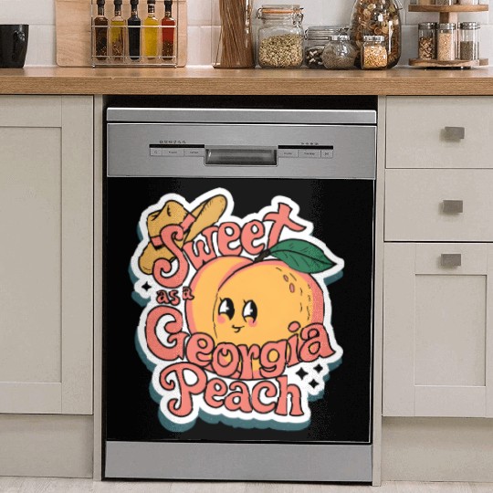 Sweet as a Georgia Peach Sticker.t-shits Dish Washer Covers