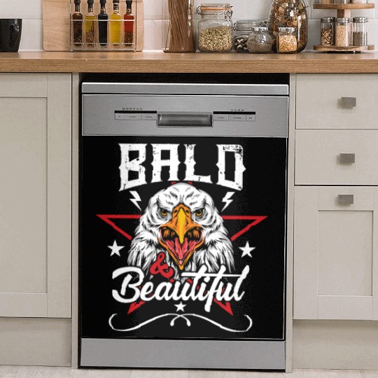 Bald & Beautiful American Eagle with Stars and Dish Washer Covers