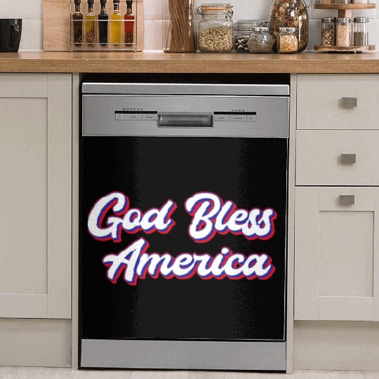 God Bless America Patriotic Design for Proud Dish Washer Covers