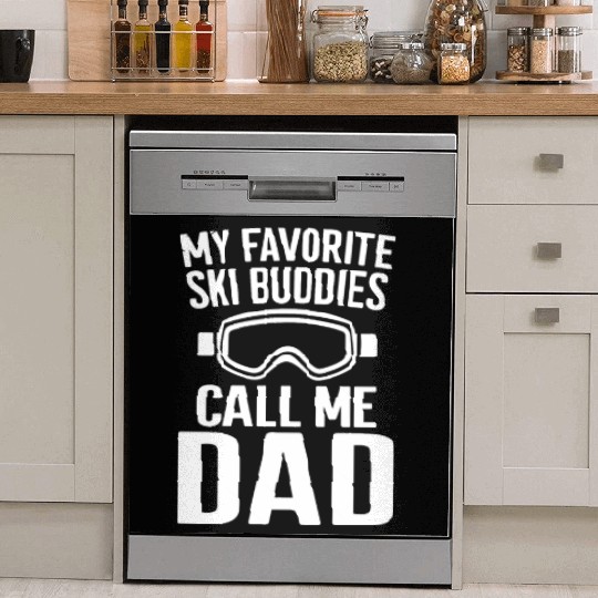 Favorite Ski Buddies Call Me Dad Father's Day Gift Dish Washer Covers
