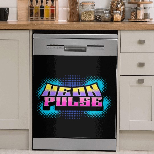 Neon Pulse - Vibrant Y2K Streetwear Vibes Dish Washer Covers