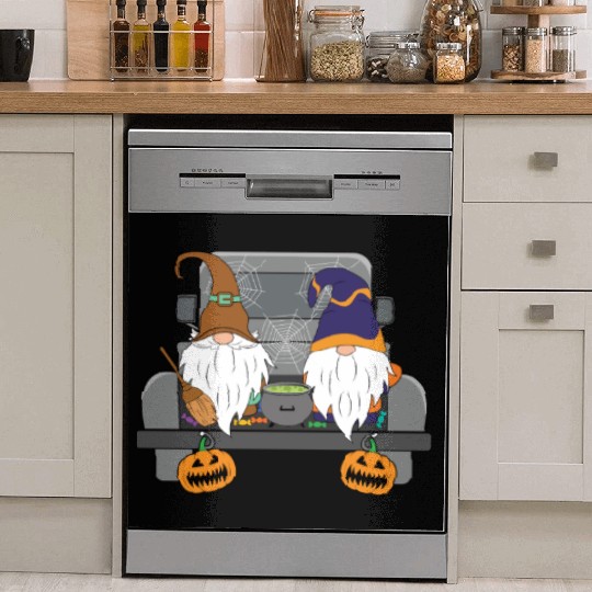 Halloween Gnomes Pumpkin Cute Halloween Dish Washer Covers
