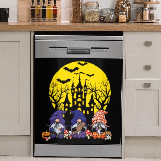 Three Gnomes Cute Creepy Halloween Dish Washer Covers