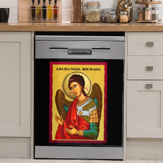 Archangel Michail Orthodox pray icon Dish Washer Covers