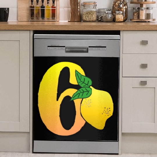 Number 60th Birthday - Lemon Dish Washer Covers