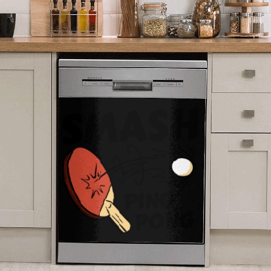 Ping Pong Paddle and Ball Smash Dish Washer Covers
