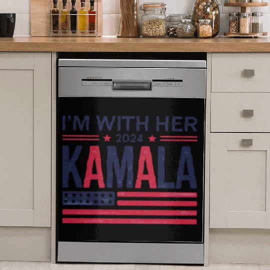 Kamala Harris Support I'm With Her Vote Kamala Har Dish Washer Covers