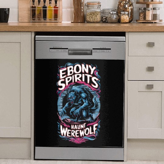 Ebony Spirits Haunt Werewolf Dish Washer Covers