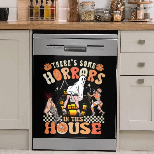 There's Some Horrors In This House Ghost Halloween Dish Washer Covers