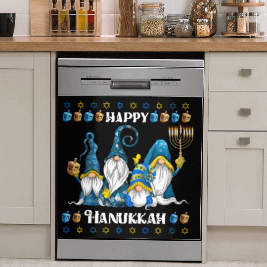 "Hanukkah Gnome" Wishing You a Happy Hanukkah Dish Washer Covers