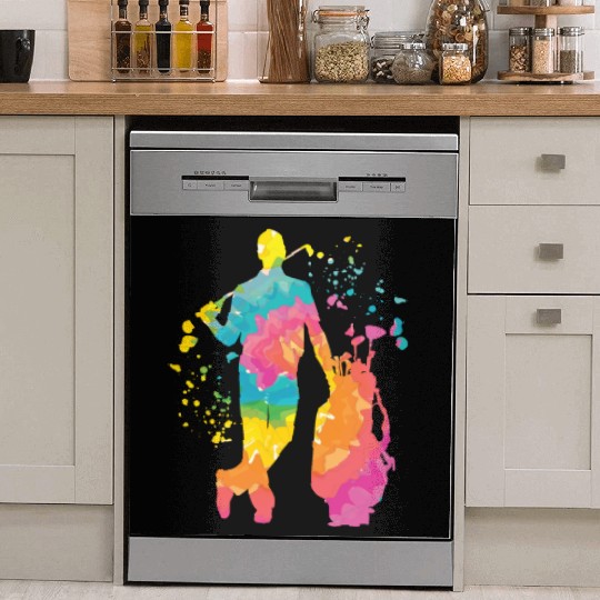 Golfer Colorsplash Kids Miniature Golf Dish Washer Covers