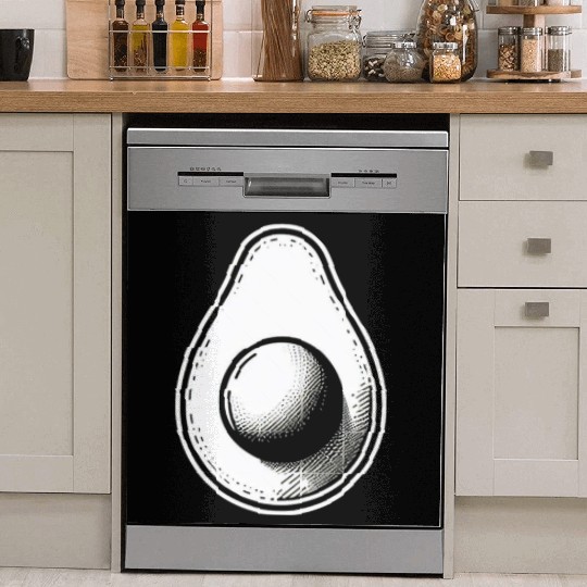 Avocado minimalist avocados design food art 6 Dish Washer Covers
