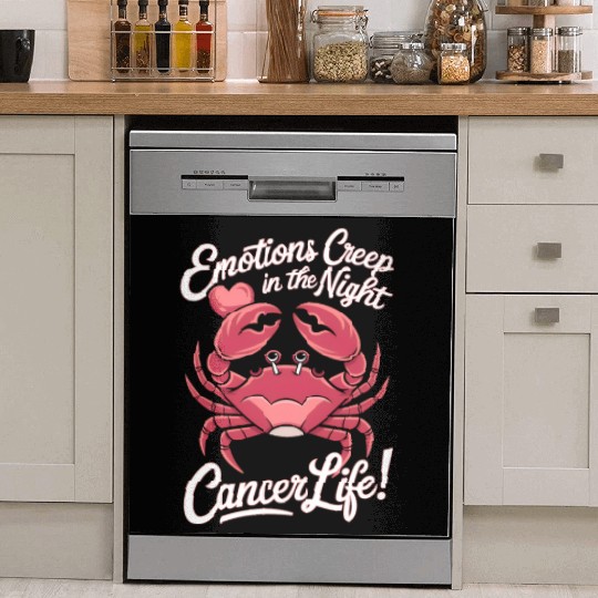 Emotions Creep in the Night Cancer Zodiac Sign Dish Washer Covers
