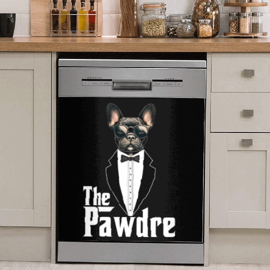 The Pawdre Funny Dog Father Dad Paw French Bulldog Dish Washer Covers