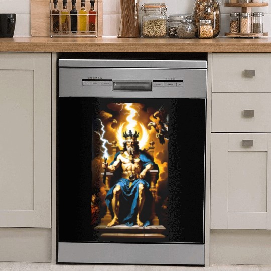 Zeus Jupiter Greek Mythology Gods Baroque Dish Washer Covers