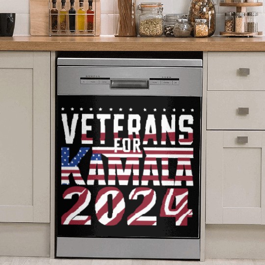 Veterans for Kamala 2024 Patriotic Dish Washer Covers