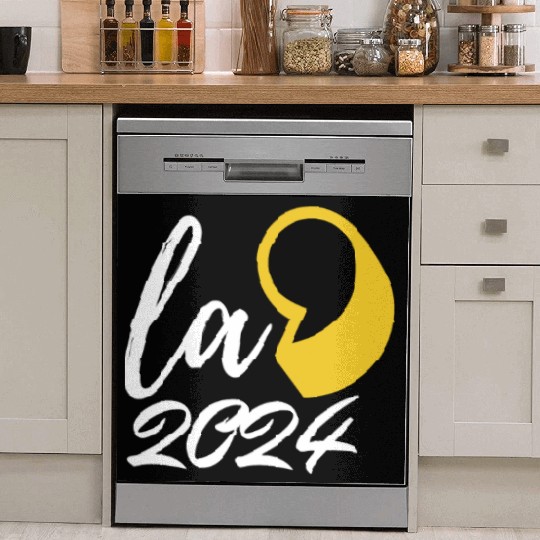 kamala harris 2024 president comma la funny t-shir Dish Washer Covers