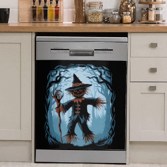 Spooky Halloween Scarecrow Dish Washer Covers
