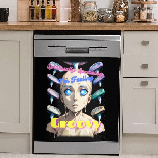 Spiritually Speaking Im Feeling Groovy Psychedelic Dish Washer Covers